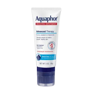 Aquaphor Healing Ointment Advanced Therapy Skin Protectant with Touch-Free Applicator, 3 Oz