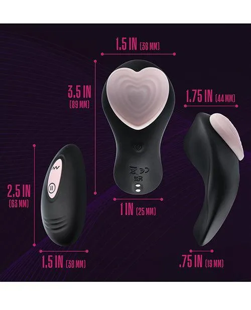 Blush Temptasia Heartbeat Panty Vibe w/Remote - Pink & black