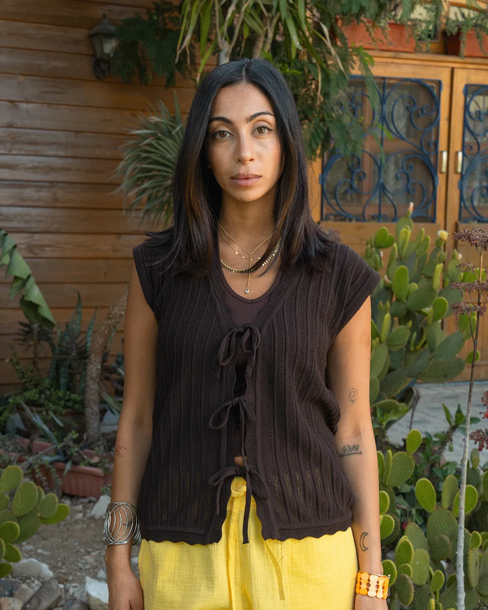 Brown Knot Vest