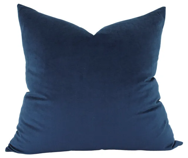 Cushion Velvet Feather Filled Navy