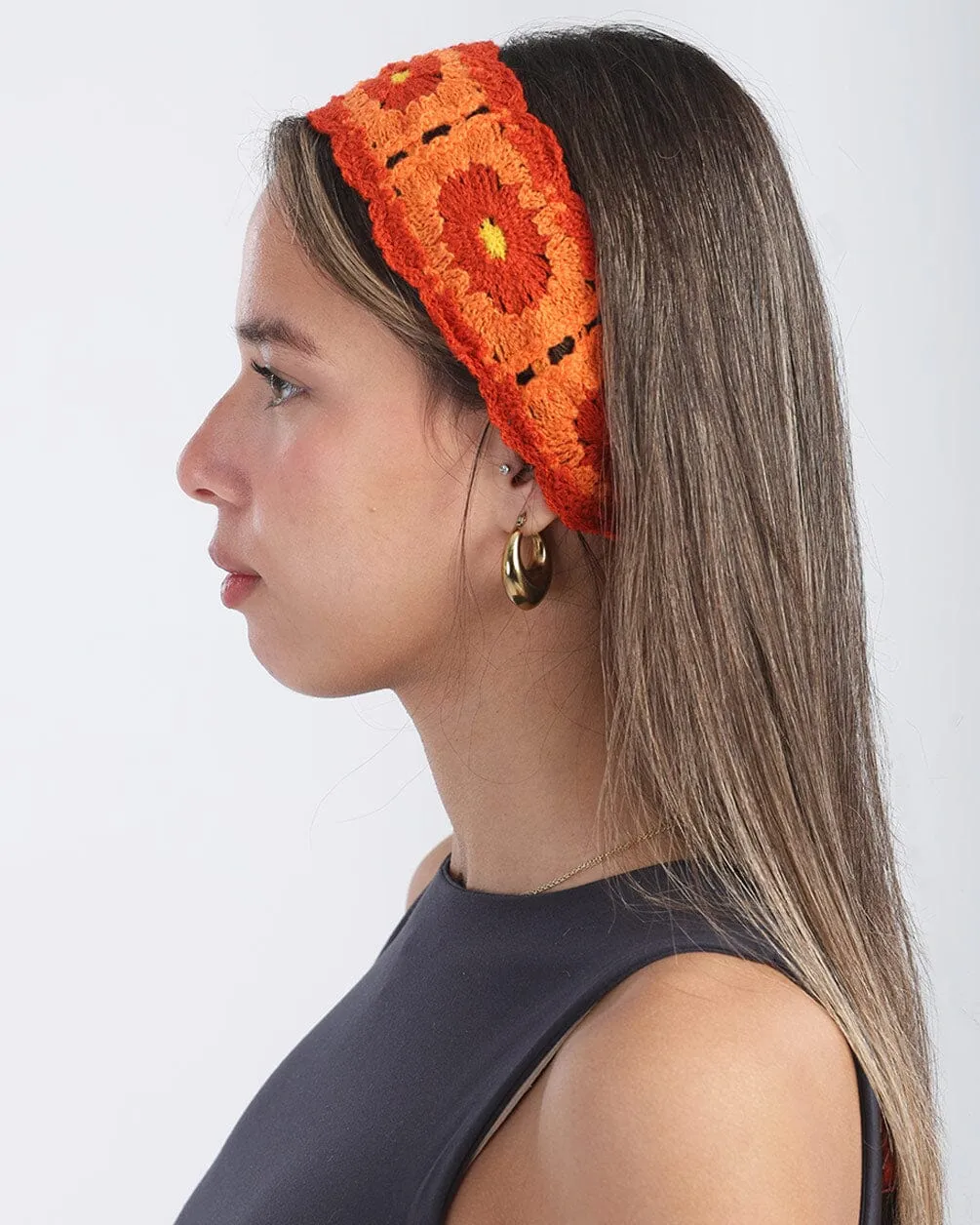 Fiery Mini Crochet Bandana