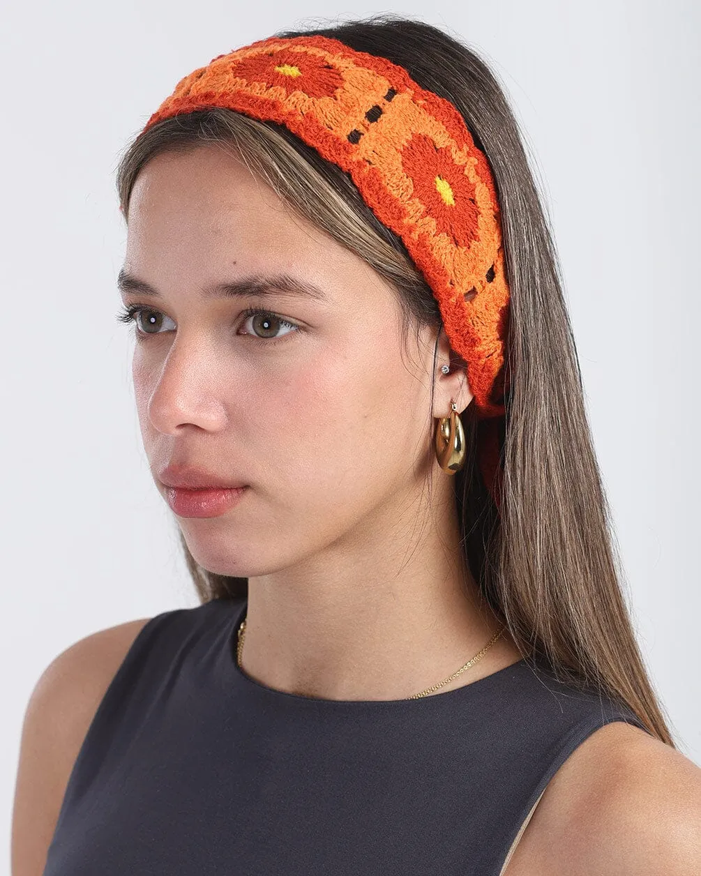 Fiery Mini Crochet Bandana