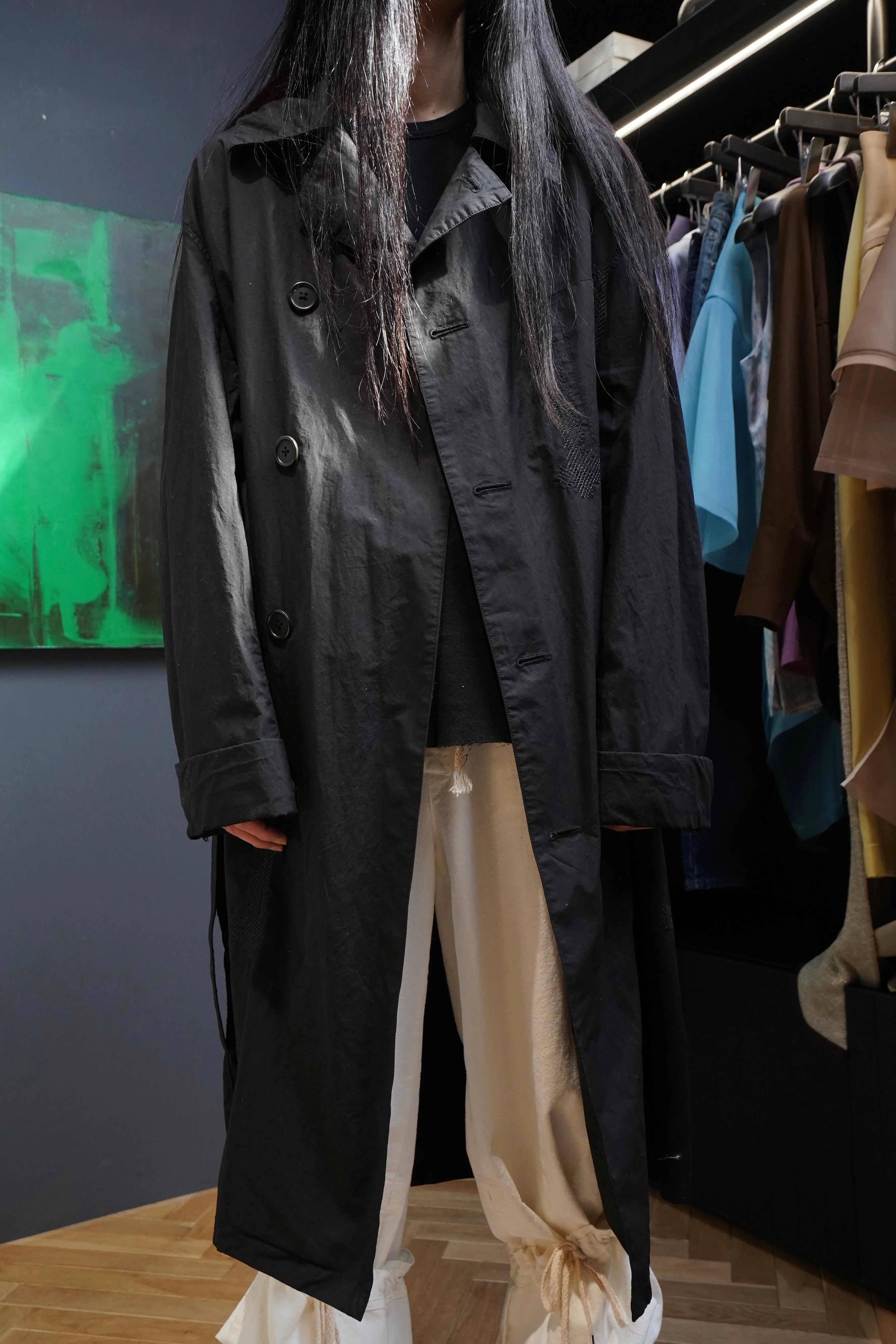 Fujimoto Wound Coat "Falls" (Black)