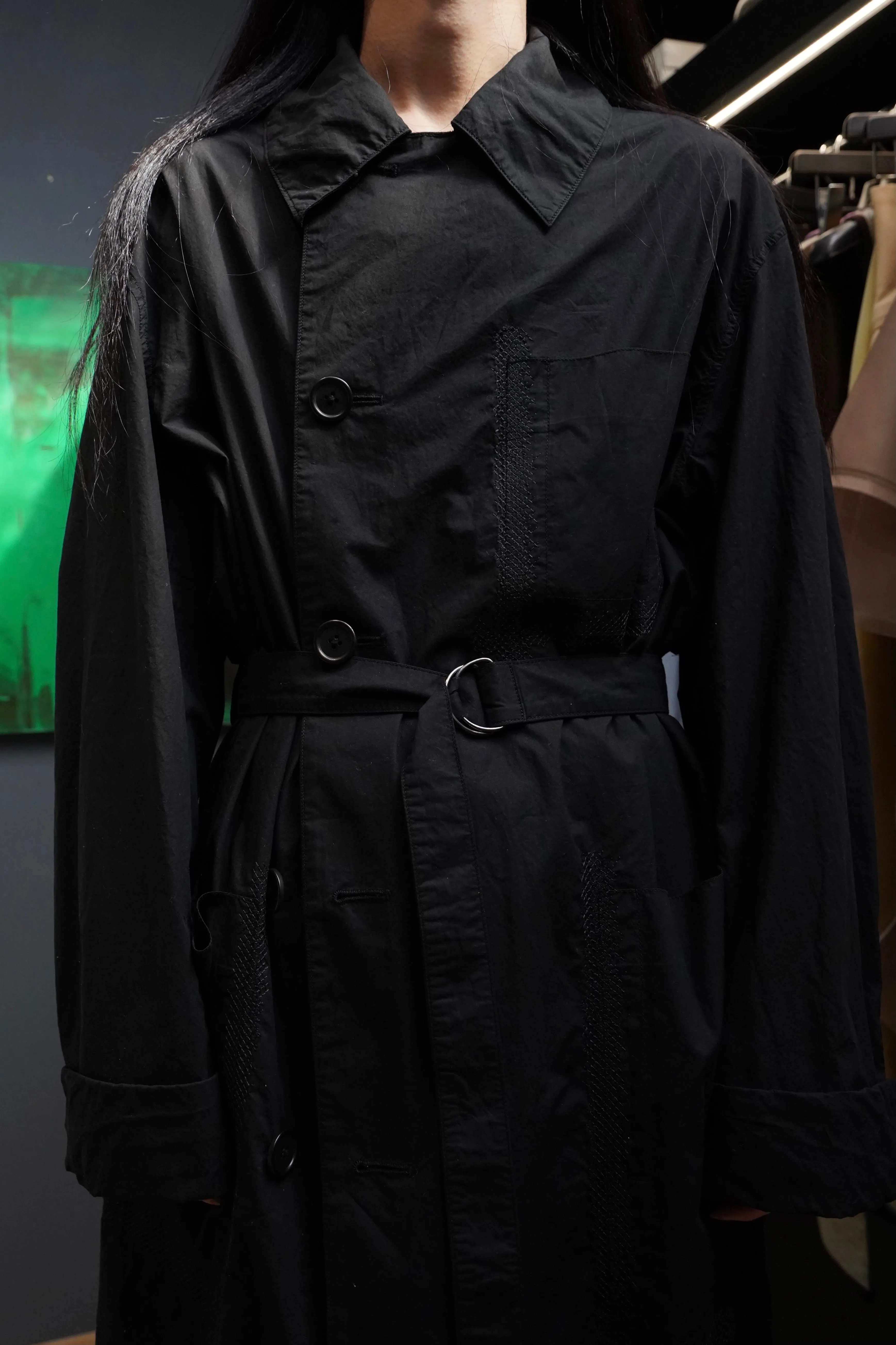 Fujimoto Wound Coat "Falls" (Black)