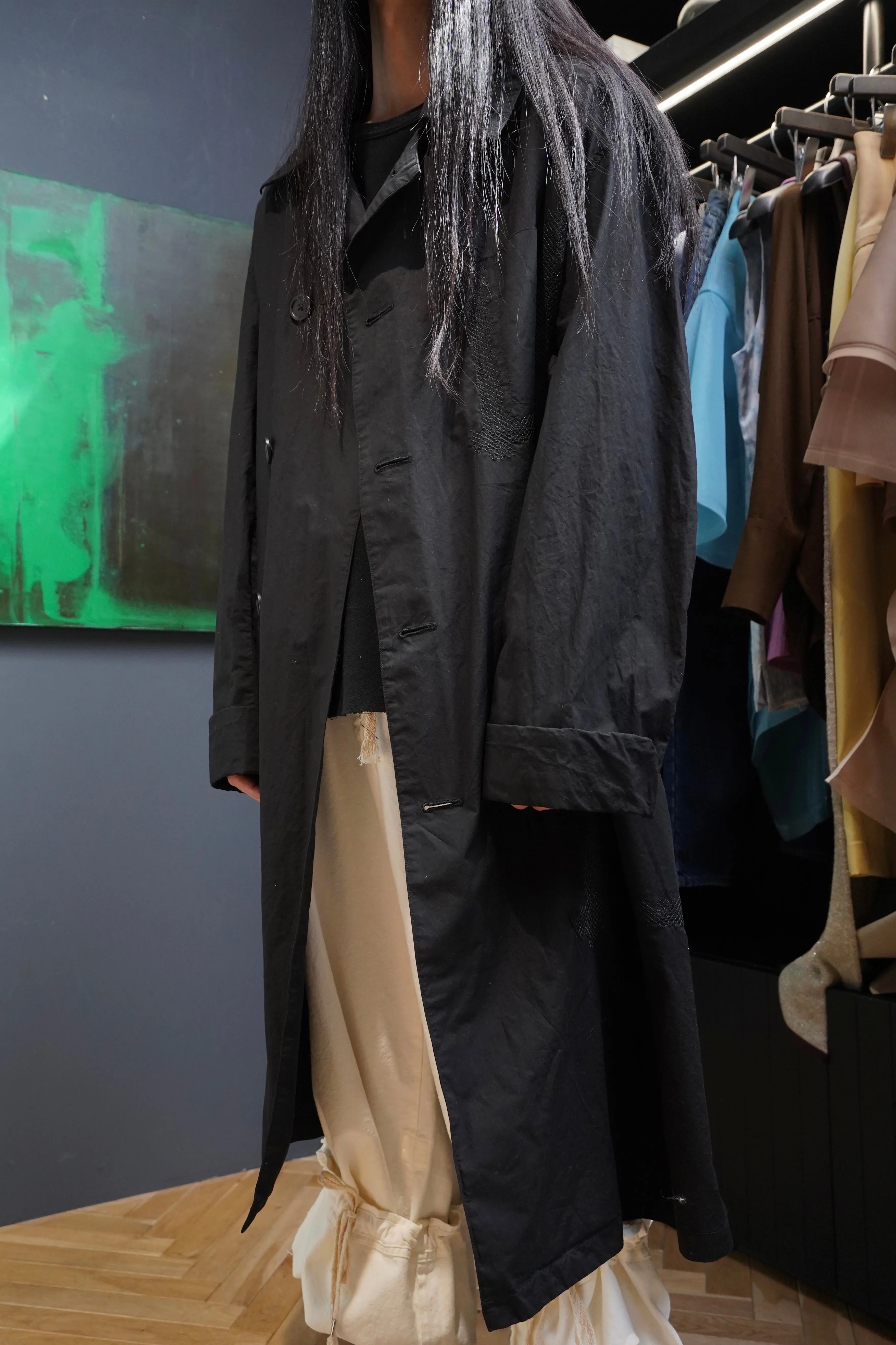 Fujimoto Wound Coat "Falls" (Black)