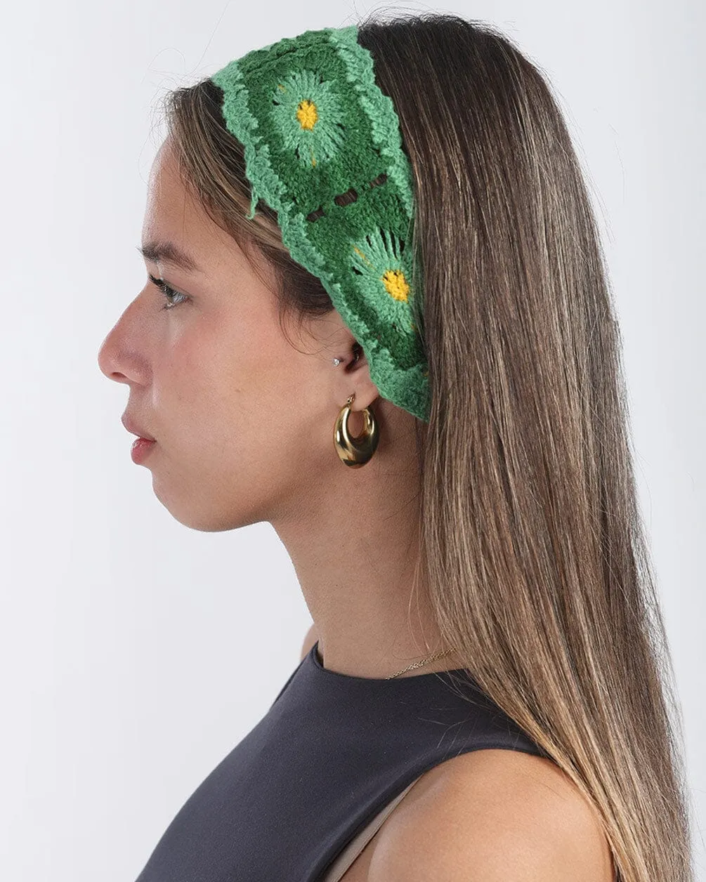 Green Mini Crochet Bandana
