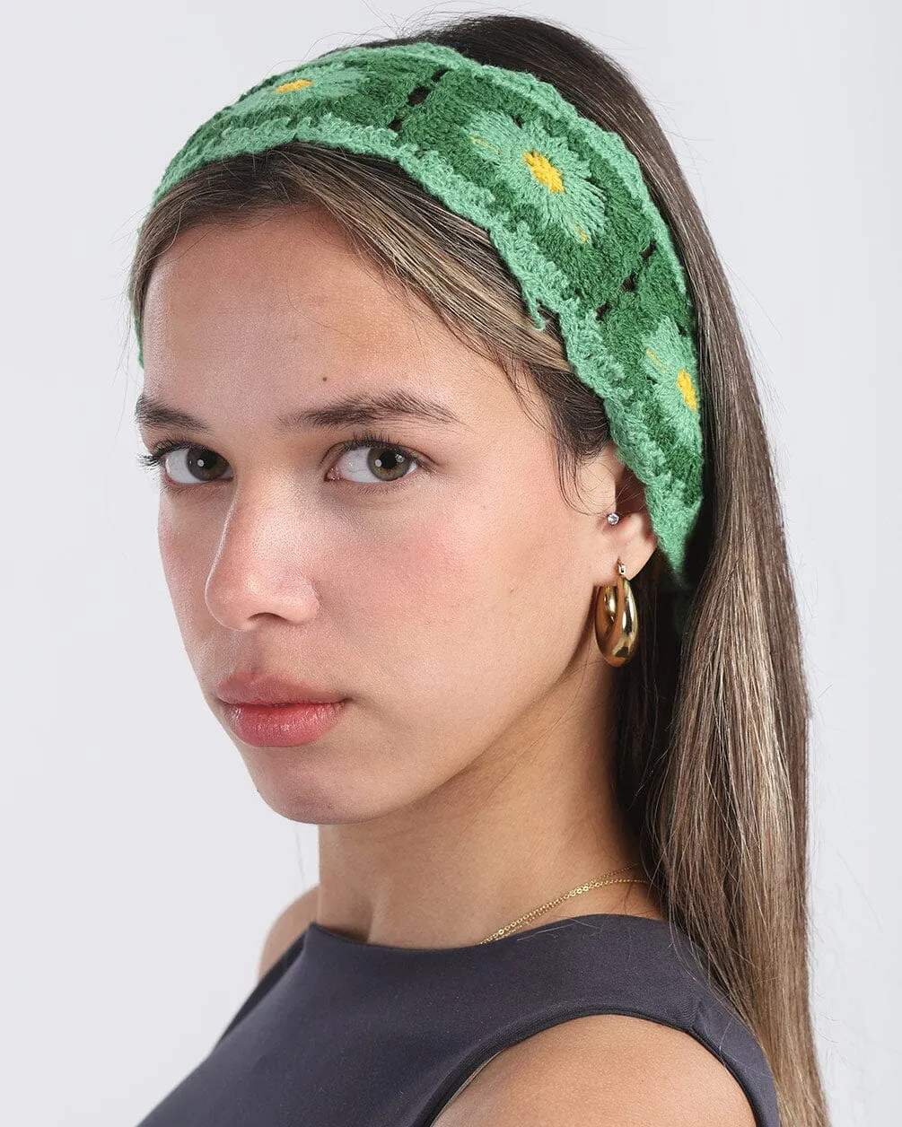 Green Mini Crochet Bandana
