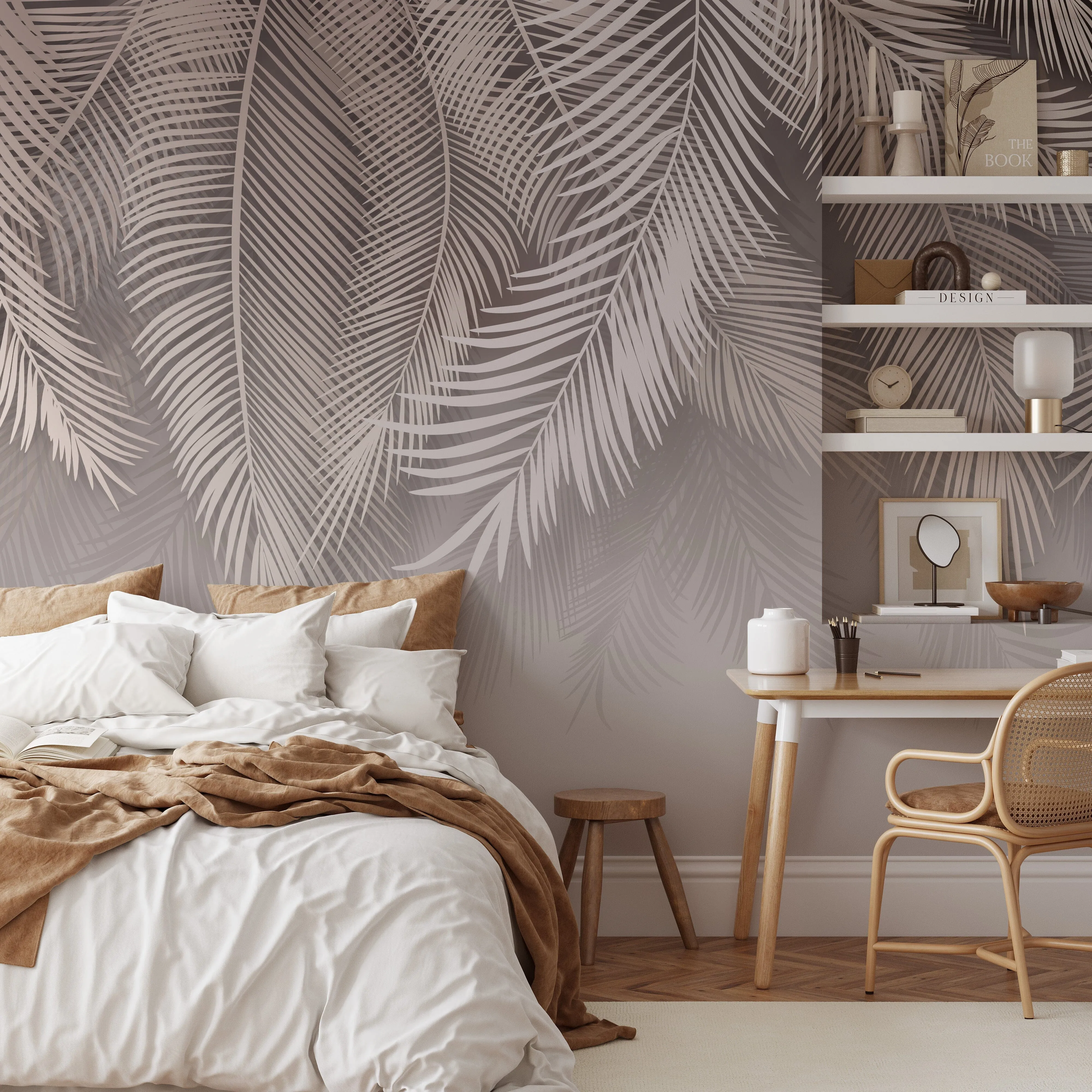 Hanging Palm Leaves Wallpaper Mural