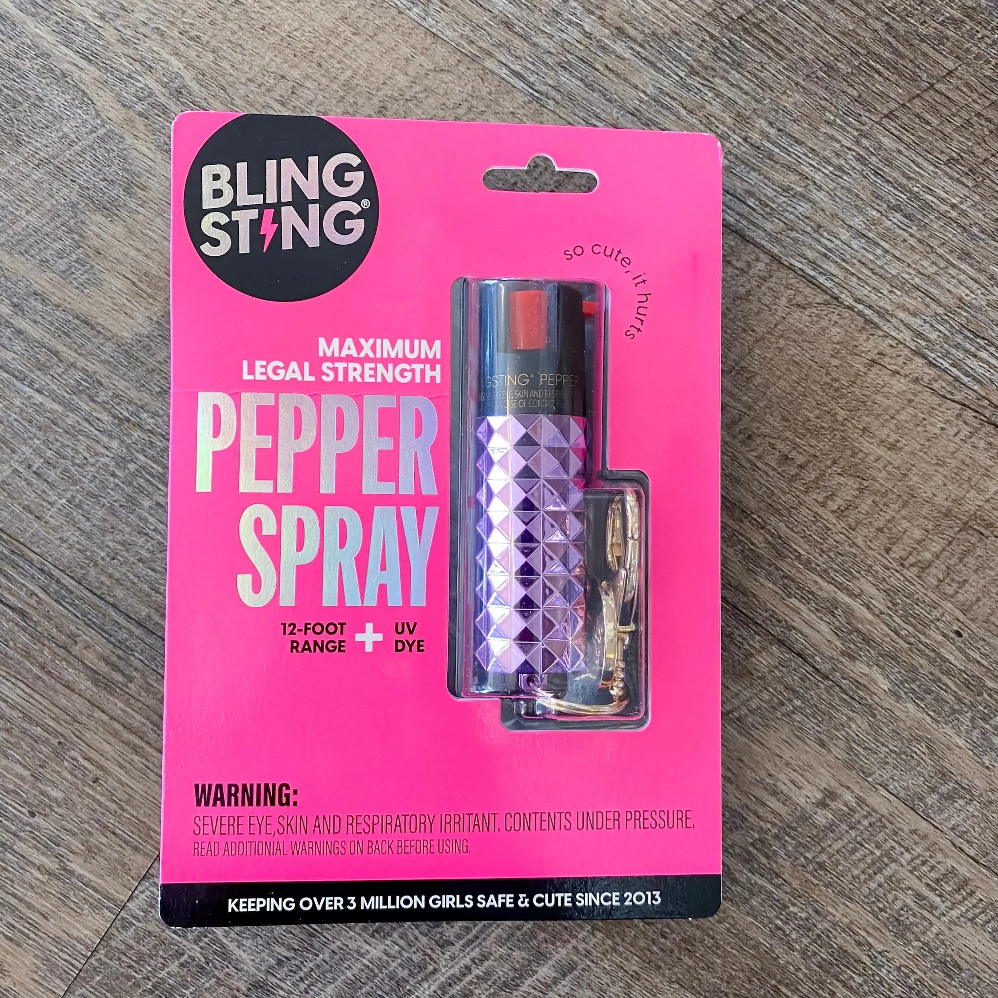 Lavender Metalic Studded Pepper Spray