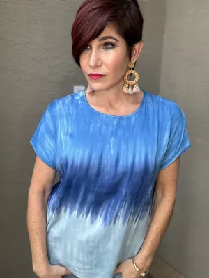 Lin Tie Dye Short Sleeve Top