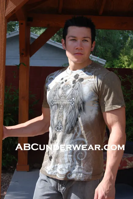 Mineral Wash Cross Wings T-Shirt