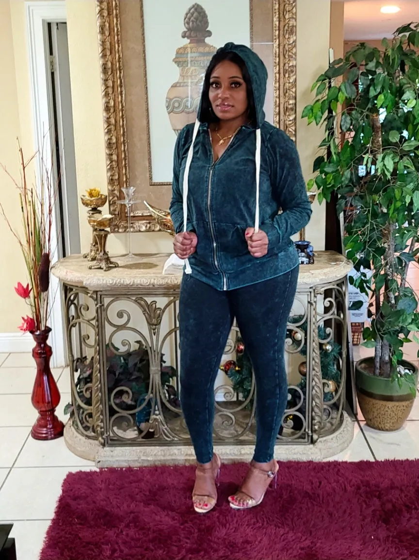 Mineral Wash Hoodie set