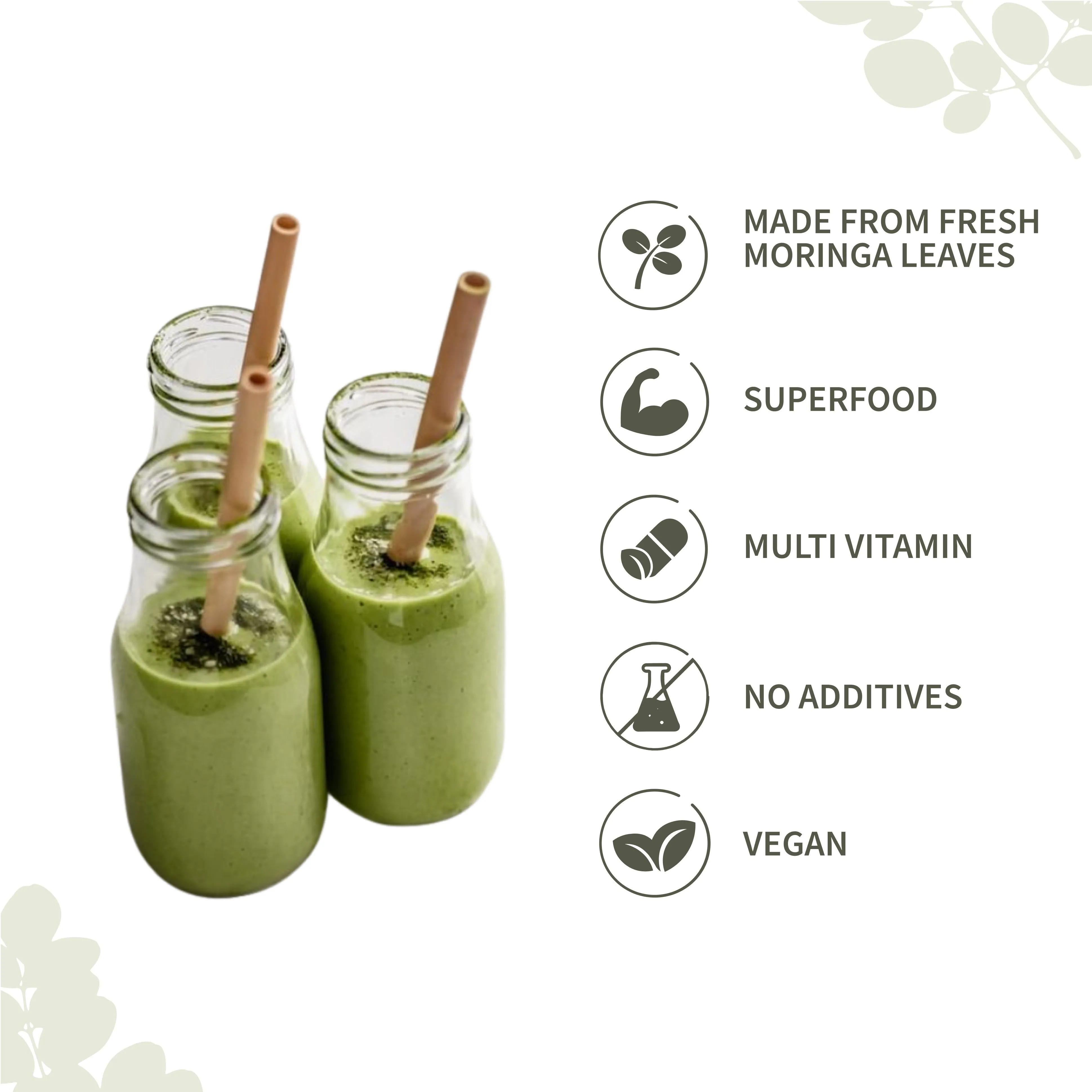 Moringa Leaf Powder Natural Multi-Vitamin Good for Hair & Skin