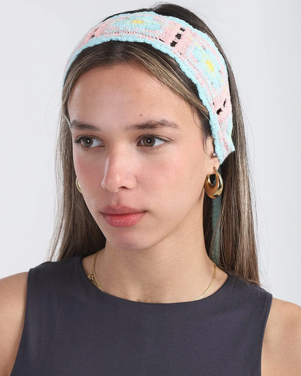 Multi-Color Mini Crochet Bandana
