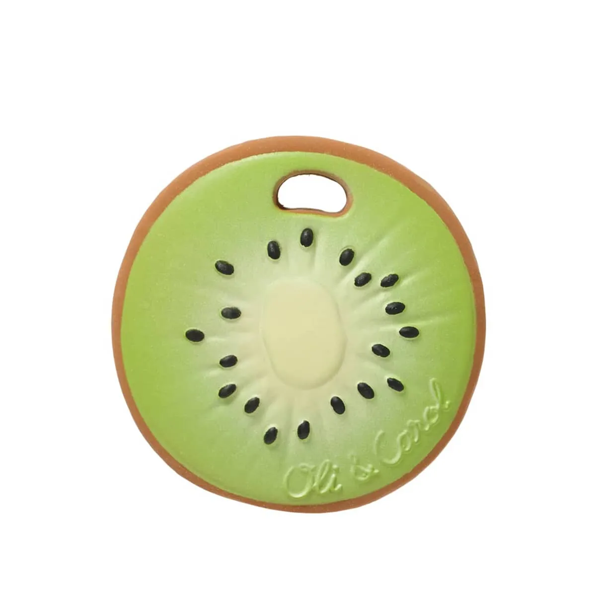 Oli & Carol Natural Rubber Chewy-to-Go Mini Teether - Jose Antonio the Kiwi