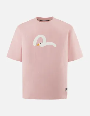 Playful Seagull Embroidery Relax Fit T-Shirt