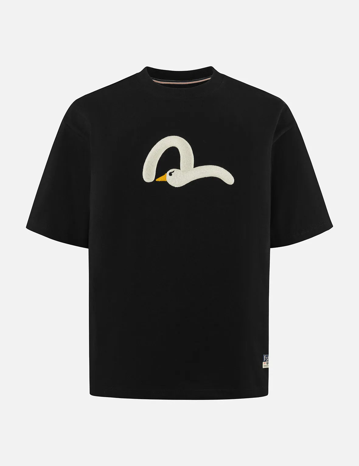 Playful Seagull Embroidery Relax Fit T-Shirt
