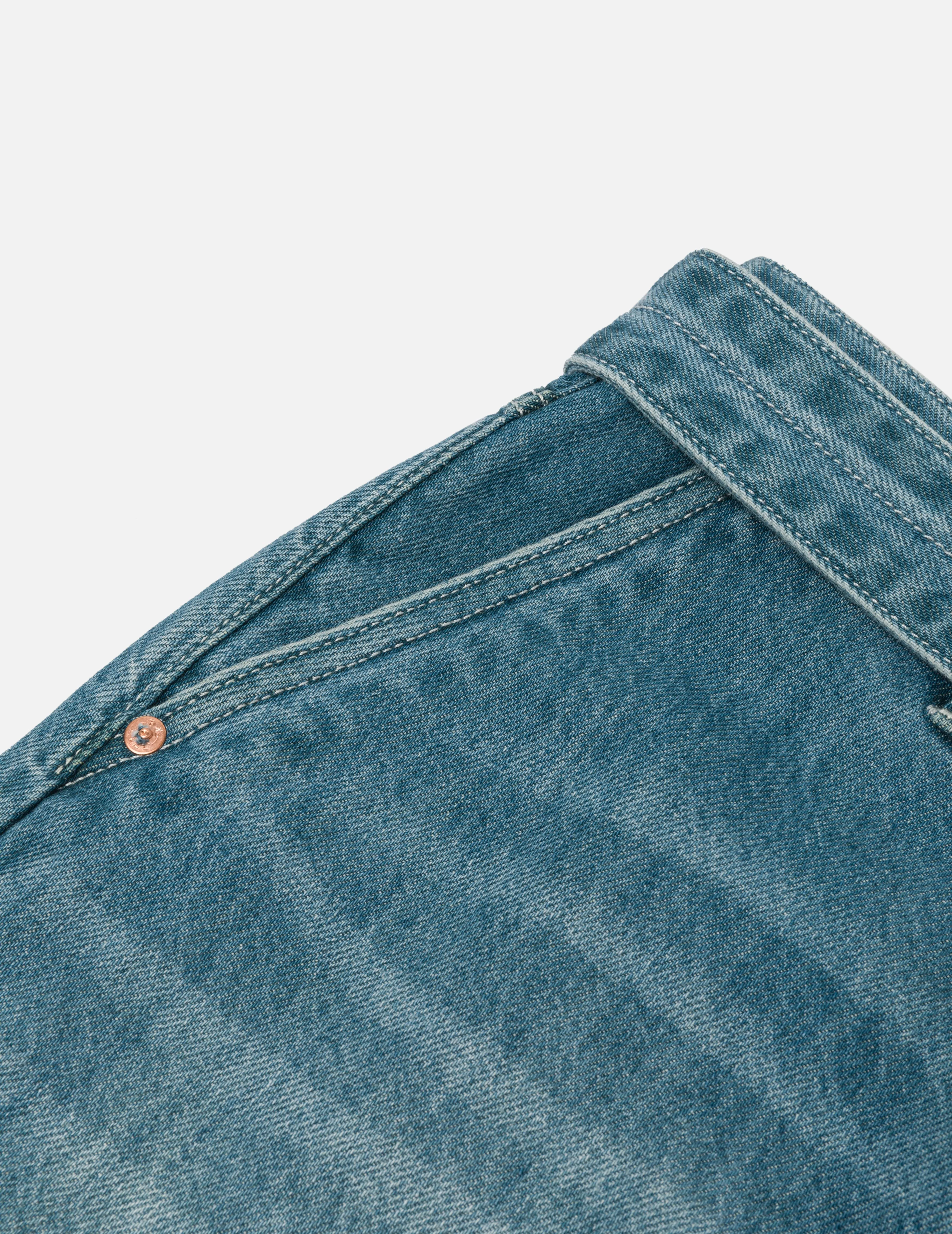 Playful Seagull Print Pocket Loose Fit Jeans #2038