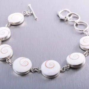 Shiva Shell, Sterling Silver Bracelet