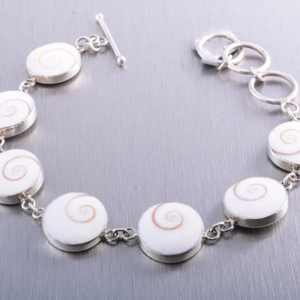 Shiva Shell, Sterling Silver Bracelet