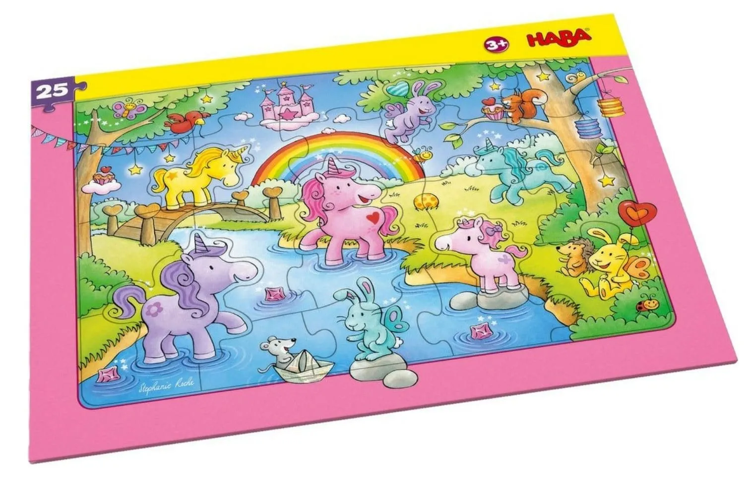 Unicorn Glitterluck 25 Piece Frame Puzzle