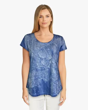 Water Drops Scoop Neck Tee
